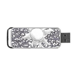 Geometric Flower And Vines 01 Portable Usb Flash (one Side) by okhismakingart