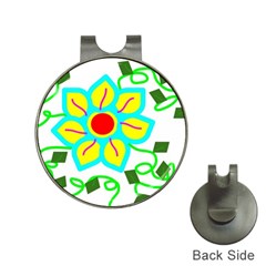 Digital Flower Hat Clips With Golf Markers by okhismakingart