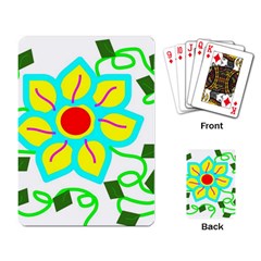 Digital Flower Playing Cards Single Design by okhismakingart