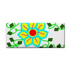 Digital Flower Hand Towel by okhismakingart