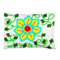 Digital Flower Pillow Case by okhismakingart