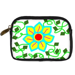 Digital Flower Digital Camera Leather Case by okhismakingart