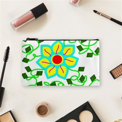 Digital Flower Cosmetic Bag (small) by okhismakingart