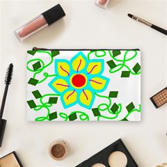 Digital Flower Cosmetic Bag (medium) by okhismakingart