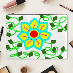 Digital Flower Cosmetic Bag (xl) by okhismakingart