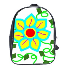 Digital Flower School Bag (large) by okhismakingart