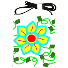 Digital Flower Shoulder Sling Bag by okhismakingart