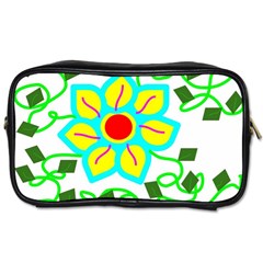 Digital Flower Toiletries Bag (one Side) by okhismakingart