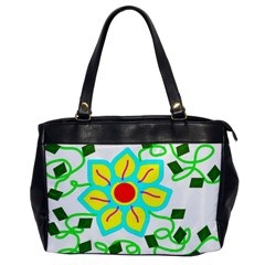 Digital Flower Oversize Office Handbag by okhismakingart