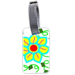 Digital Flower Luggage Tags (two Sides) by okhismakingart