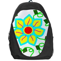 Digital Flower Backpack Bag by okhismakingart