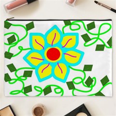 Digital Flower Cosmetic Bag (xxxl) by okhismakingart