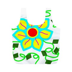 Digital Flower Full Print Recycle Bag (m) by okhismakingart