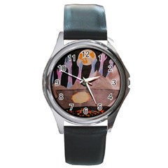 Angel s City Round Metal Watch by okhismakingart