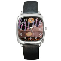 Angel s City Square Metal Watch by okhismakingart