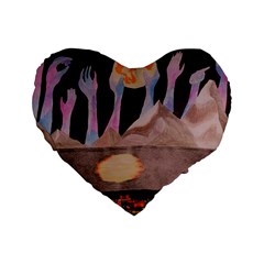 Angel s City Standard 16  Premium Heart Shape Cushions by okhismakingart