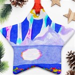 Angel s City in Blue Star Ornament (Two Sides) Front