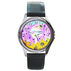 Artificial Substitution Round Metal Watch by okhismakingart