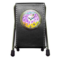 Artificial Substitution Pen Holder Desk Clock by okhismakingart