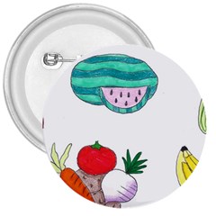 Fruits Veggies 3  Buttons by okhismakingart