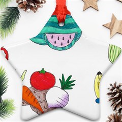 Fruits Veggies Ornament (star) by okhismakingart