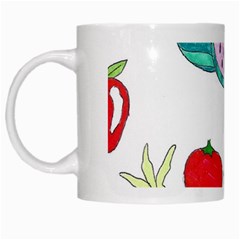 Fruits Veggies White Mugs by okhismakingart