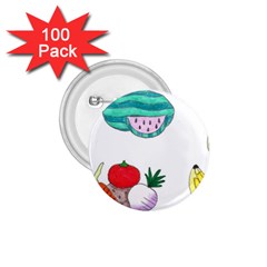 Fruits Veggies 1 75  Buttons (100 Pack)  by okhismakingart