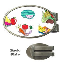 Fruits Veggies Money Clips (oval)  by okhismakingart