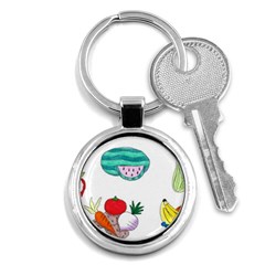 Fruits Veggies Key Chains (round)  by okhismakingart