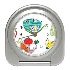 Fruits Veggies Travel Alarm Clock by okhismakingart