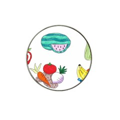 Fruits Veggies Hat Clip Ball Marker (4 Pack) by okhismakingart