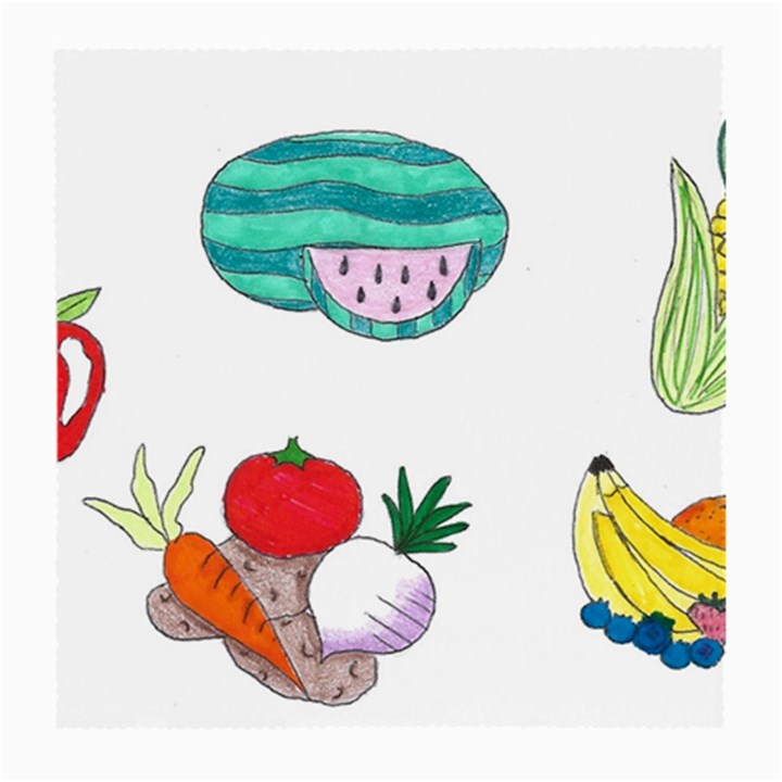 Fruits Veggies Medium Glasses Cloth