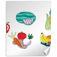 Fruits Veggies Canvas 11  X 14  by okhismakingart