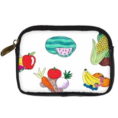 Fruits Veggies Digital Camera Leather Case by okhismakingart