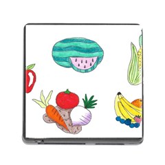 Fruits Veggies Memory Card Reader (square 5 Slot) by okhismakingart