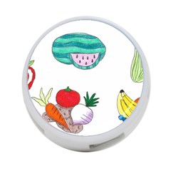 Fruits Veggies 4-port Usb Hub (two Sides) by okhismakingart