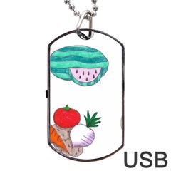 Fruits Veggies Dog Tag Usb Flash (one Side) by okhismakingart