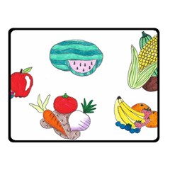 Fruits Veggies Double Sided Fleece Blanket (small)  by okhismakingart