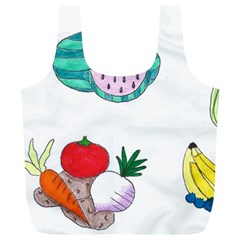 Fruits Veggies Full Print Recycle Bag (xl) by okhismakingart