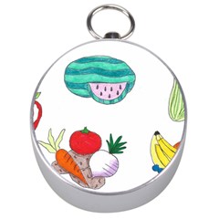 Fruits Veggies Silver Compasses by okhismakingart