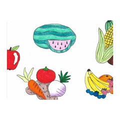 Fruits Veggies Double Sided Flano Blanket (mini)  by okhismakingart