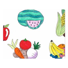 Fruits Veggies Double Sided Flano Blanket (large)  by okhismakingart