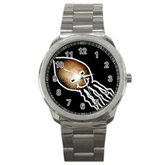 Friendly Firework Squid Sport Metal Watch by okhismakingart