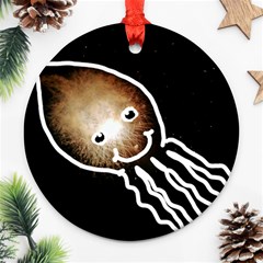 Friendly Firework Squid Round Ornament (Two Sides)