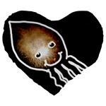 Friendly Firework Squid Large 19  Premium Heart Shape Cushions Front