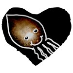 Friendly Firework Squid Large 19  Premium Heart Shape Cushions Back