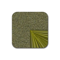 Electric Field Art I Rubber Coaster (square)  by okhismakingart