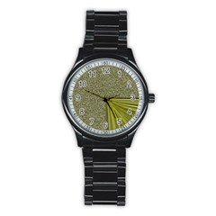 Electric Field Art I Stainless Steel Round Watch by okhismakingart