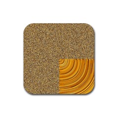 Electric Field Art Ii Rubber Coaster (square)  by okhismakingart