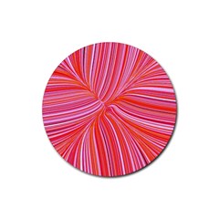 Electric Field Art Iii Rubber Coaster (round)  by okhismakingart